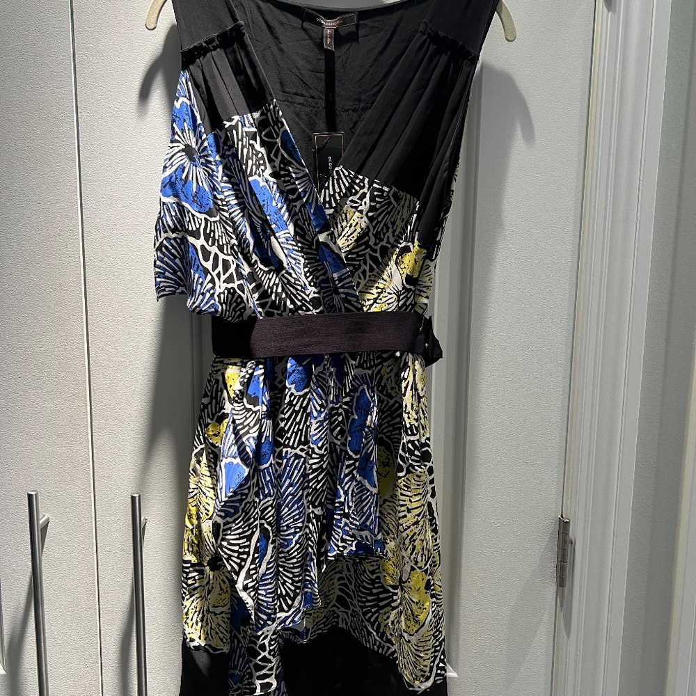 BCBG Max Azria Silk Geometric Dress